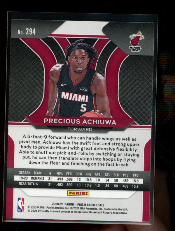 Precious Achiuwa 2020-21 Panini Prizm RC