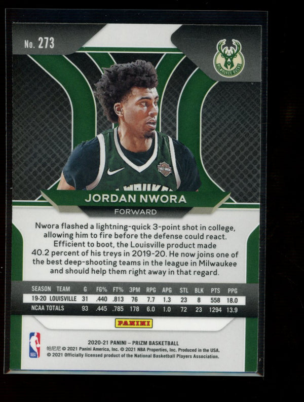 Jordan Nwora 2020-21 Panini Prizm RC