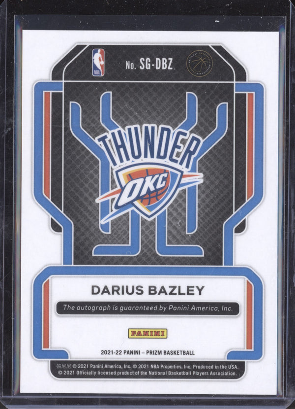 Darius Bazley 2021-22 Panini Prizm SG-DBZ Signatures