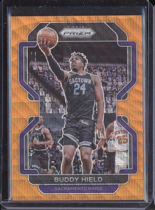 Buddy Hield 2021-22 Panini Prizm 192 Orange Wave 9/60