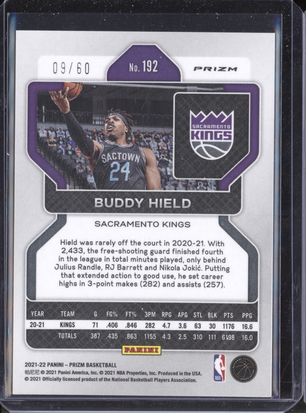 Buddy Hield 2021-22 Panini Prizm 192 Orange Wave 9/60