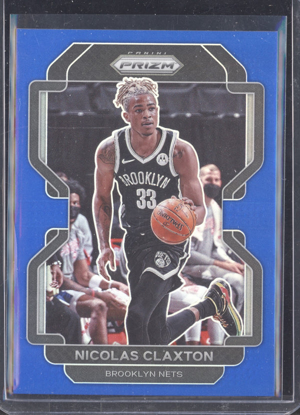 Nicolas Claxton 2021-22 Panini Prizm 38 Blue Prizm 16/199