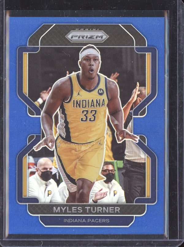 Myles Turner 2021-22 Panini Prizm 175 Blue Prizm 174/199