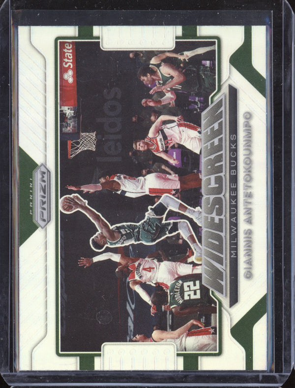 Giannis Antetokounmpo 2021-22 Panini Prizm 3 Silver Widescreen