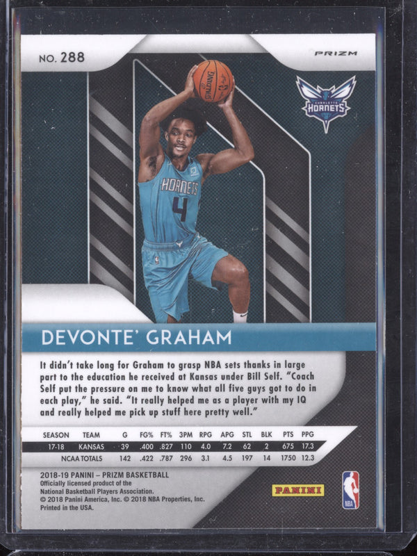 Devonte Graham 2018-19 Panini Prizm 288 Silver RC