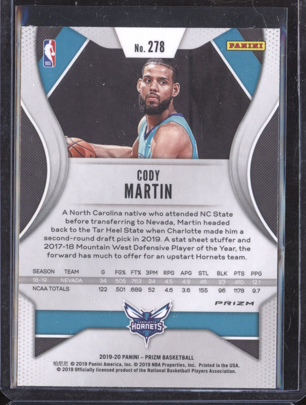 Cody Martin 2019-20 Panini Prizm 278 Silver RC