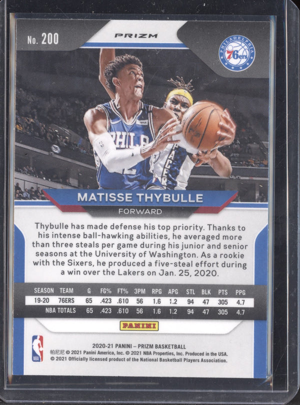 Matisse Thybulle 2020-21 Panini Prizm 200 Green/Yellow/Blue Choice