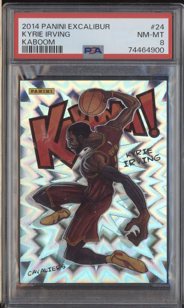 Kyrie Irving 2014-15 Panini Excalibur 24 Kaboom PSA 8 LPZ