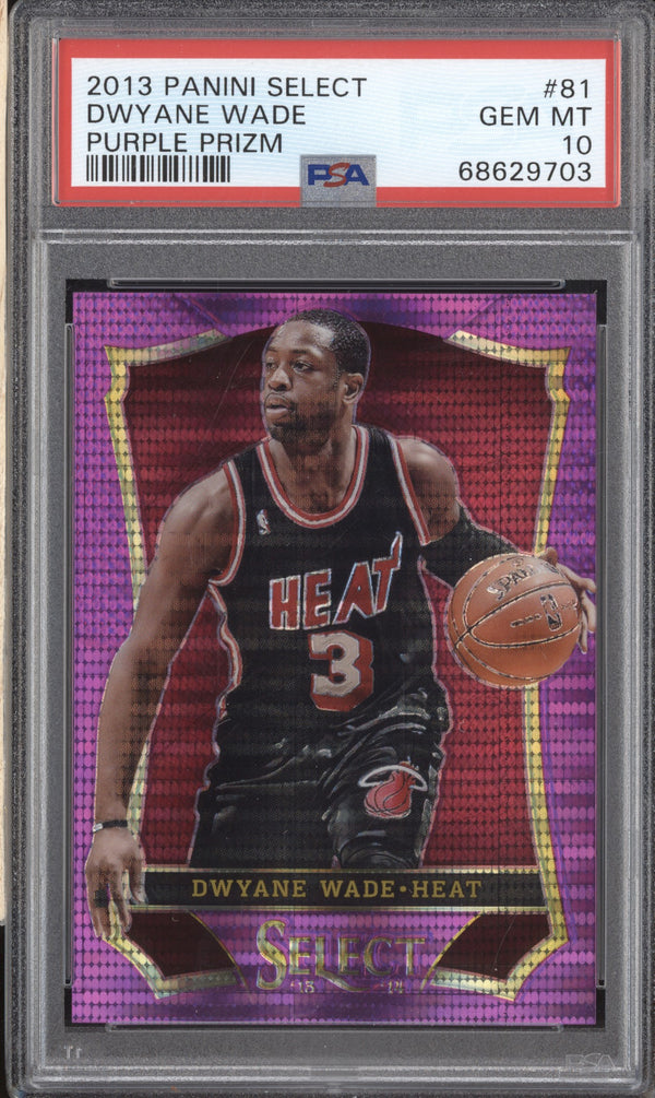 Dwyane Wade 2013-14 Panini Select 81 Purple 34/99 PSA 10