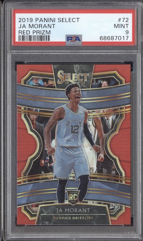 Ja Morant 2019-20 Panini Prizm 72 Red RC 158/199 PSA 9