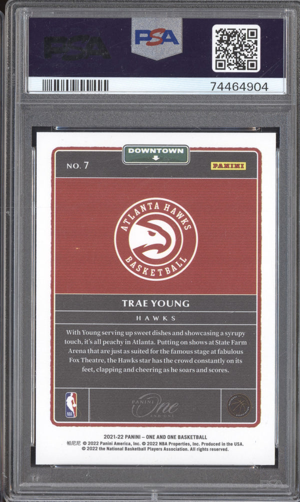 Trae Young 2021-22 Panini One and One 7 Downtown PSA 9 LPZ