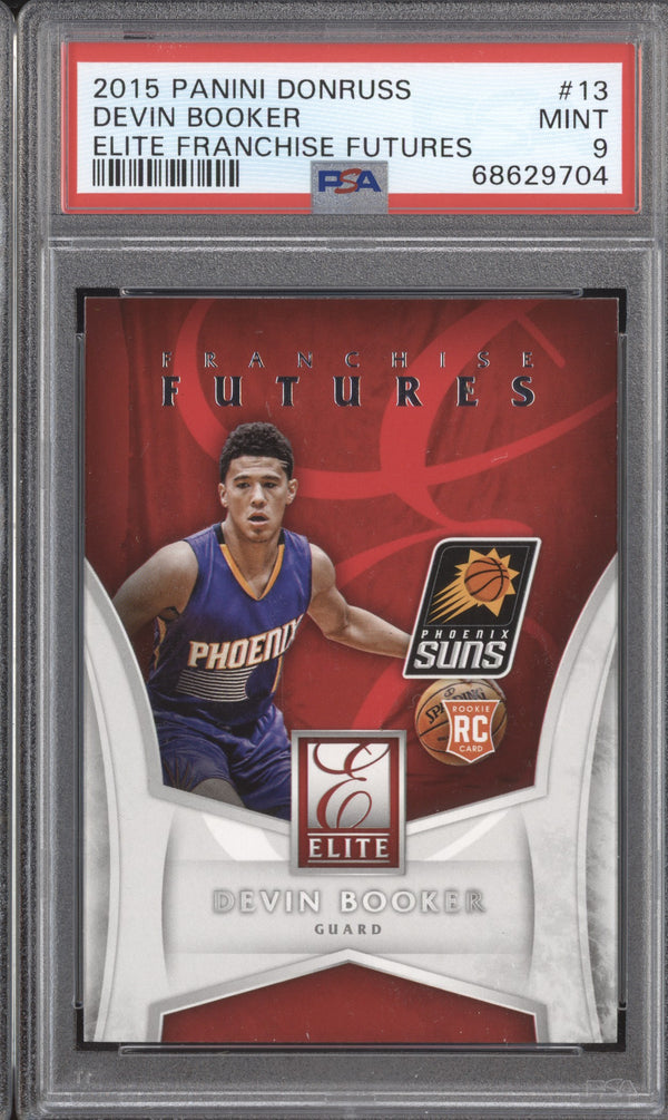 Devin Booker 2015-16 Panini Donruss 13 Elite Franchise Futures RC PSA 9