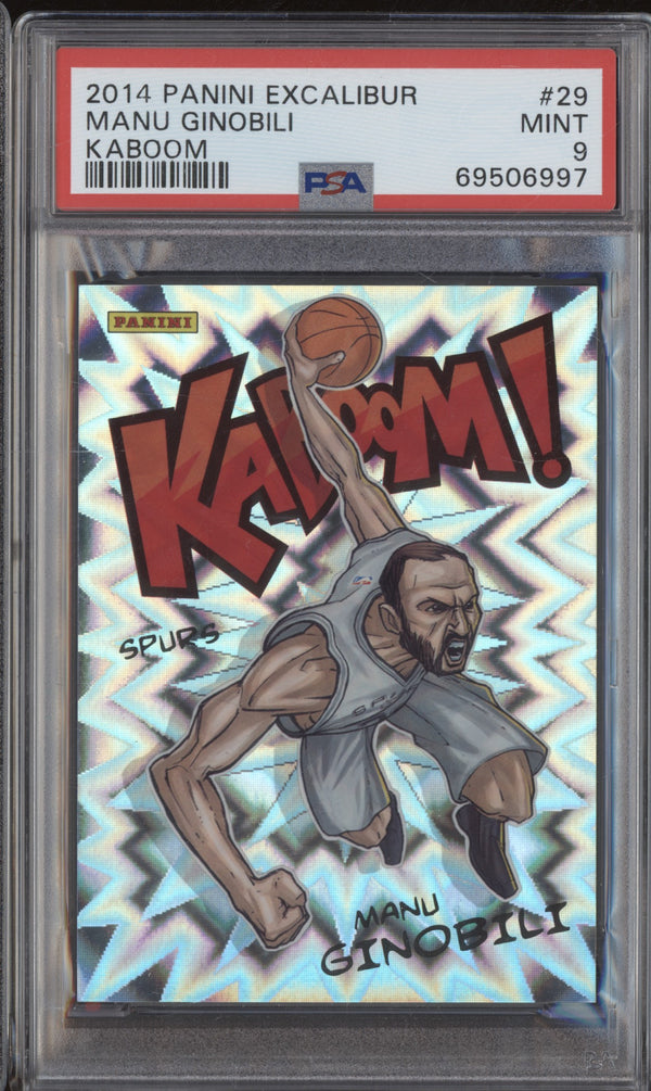 Manu Ginobili 2014-15 Panini Excalibur 29 Kaboom PSA 9