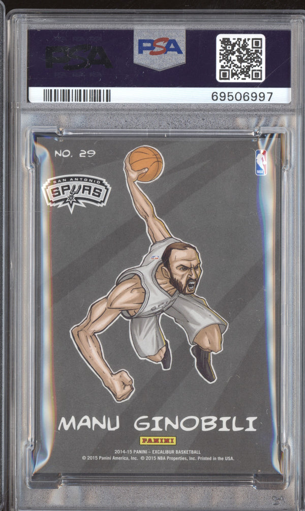 Manu Ginobili 2014-15 Panini Excalibur 29 Kaboom PSA 9