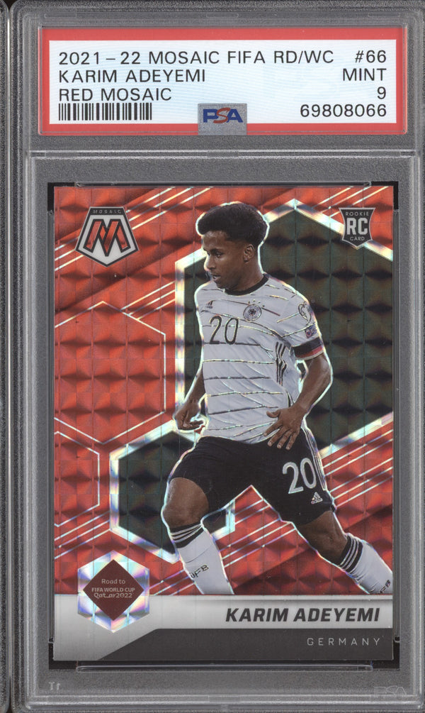 Karim Adeyemi 2021-22 Panini Mosaic RTWC 66 Red PSA 9