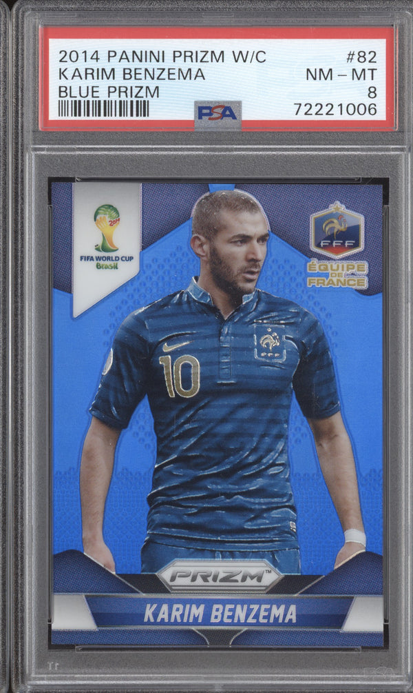 Karim Benzema 2014 Panini Prizm World Cup 82 Blue 116/199 PSA 8 ASR