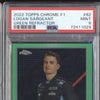 Logan Sargeant 2022 Topps Chrome Formula 1 82 Green 71/99 PSA 9