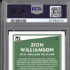 Zion Williamson 2020-21 Panini Donruss 147 Choice Gold 6/10 PSA 9