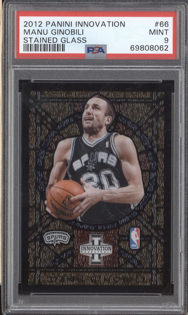 Manu Ginobili 2012-13 Panini Innovation 66 Stained Glass PSA 9