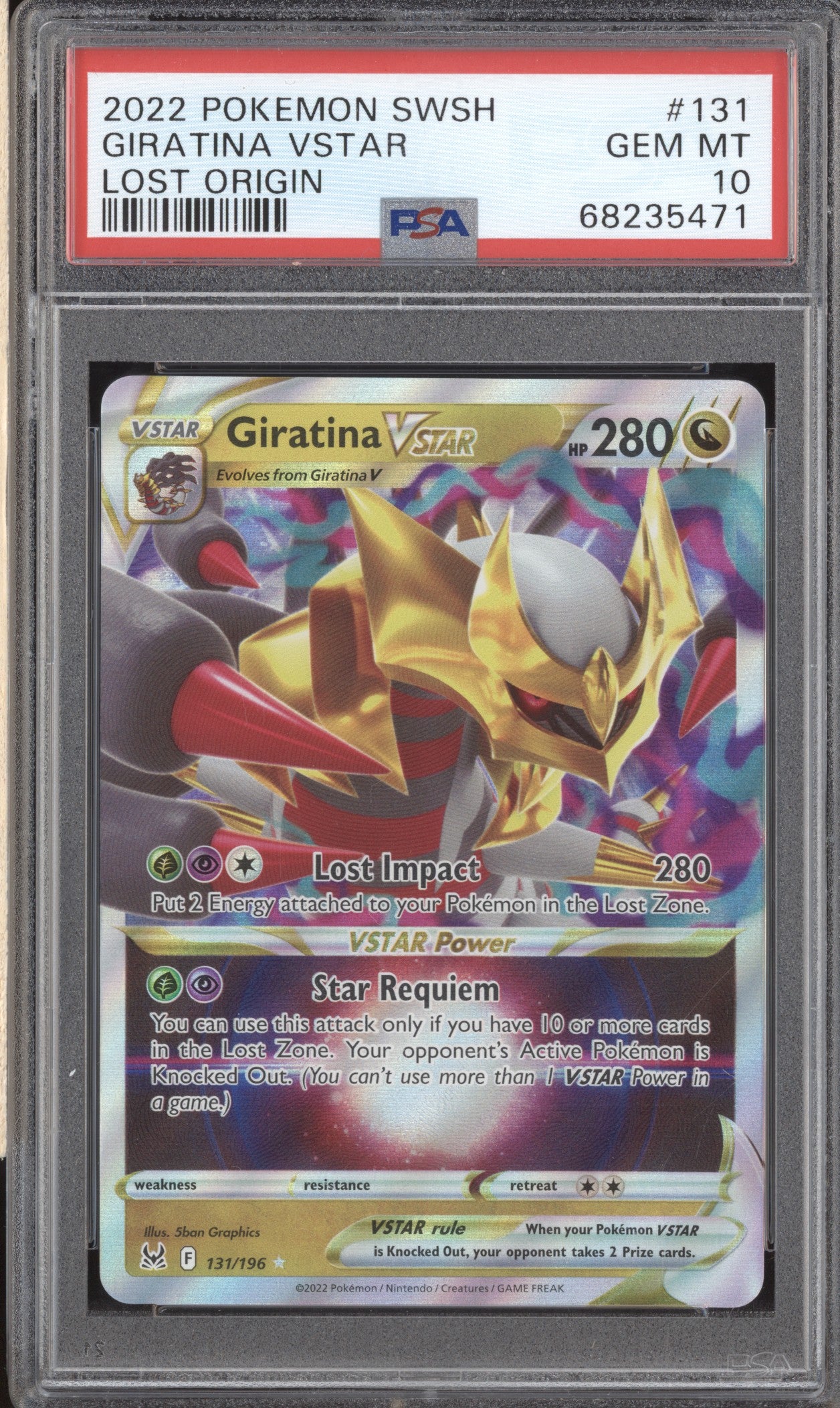 Giratina VStar 2022 Pokemon Lost Origin 131/196 PSA 10 - The Hobby