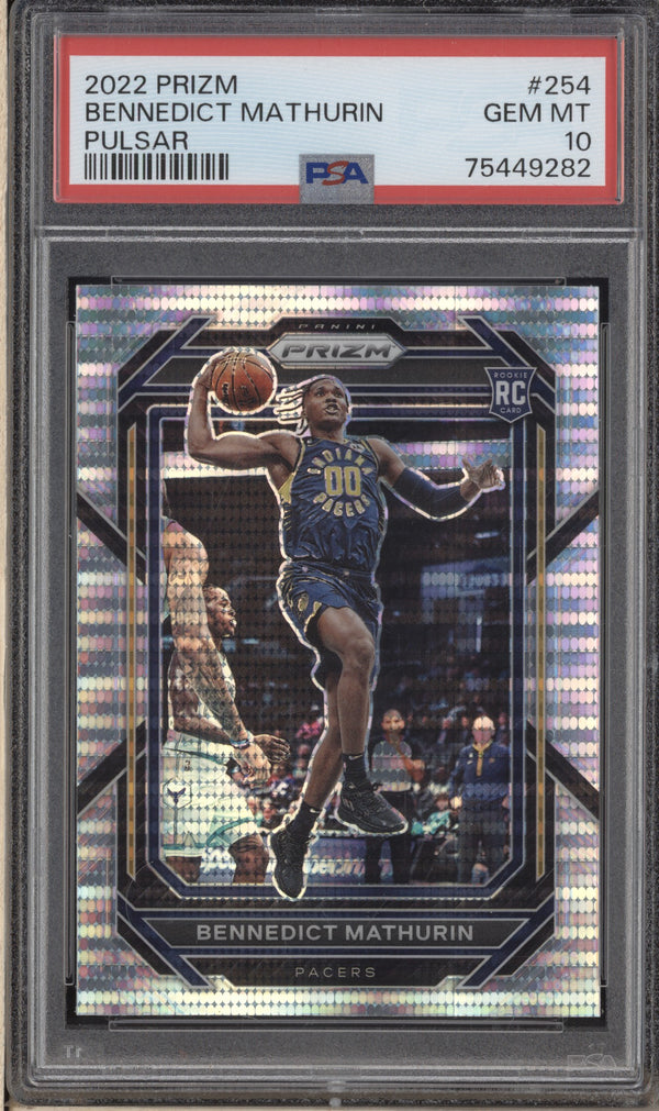 Bennedict Mathurin 2022-23 Panini Prizm 254 Pulsar RC PSA 10