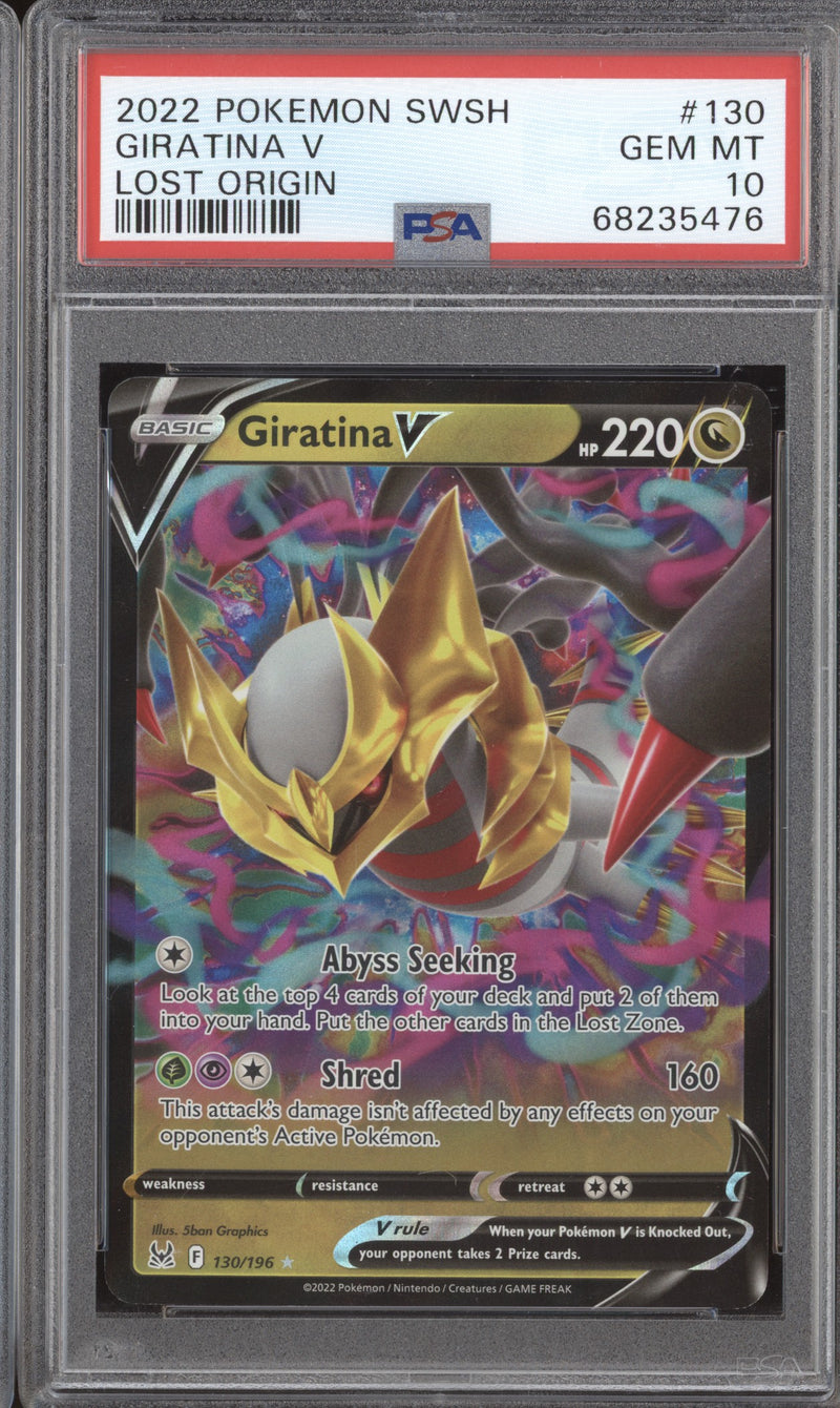 2022 Pokemon SWSH Lost Origin # 130 Giratina V PSA 10 Card! GEM