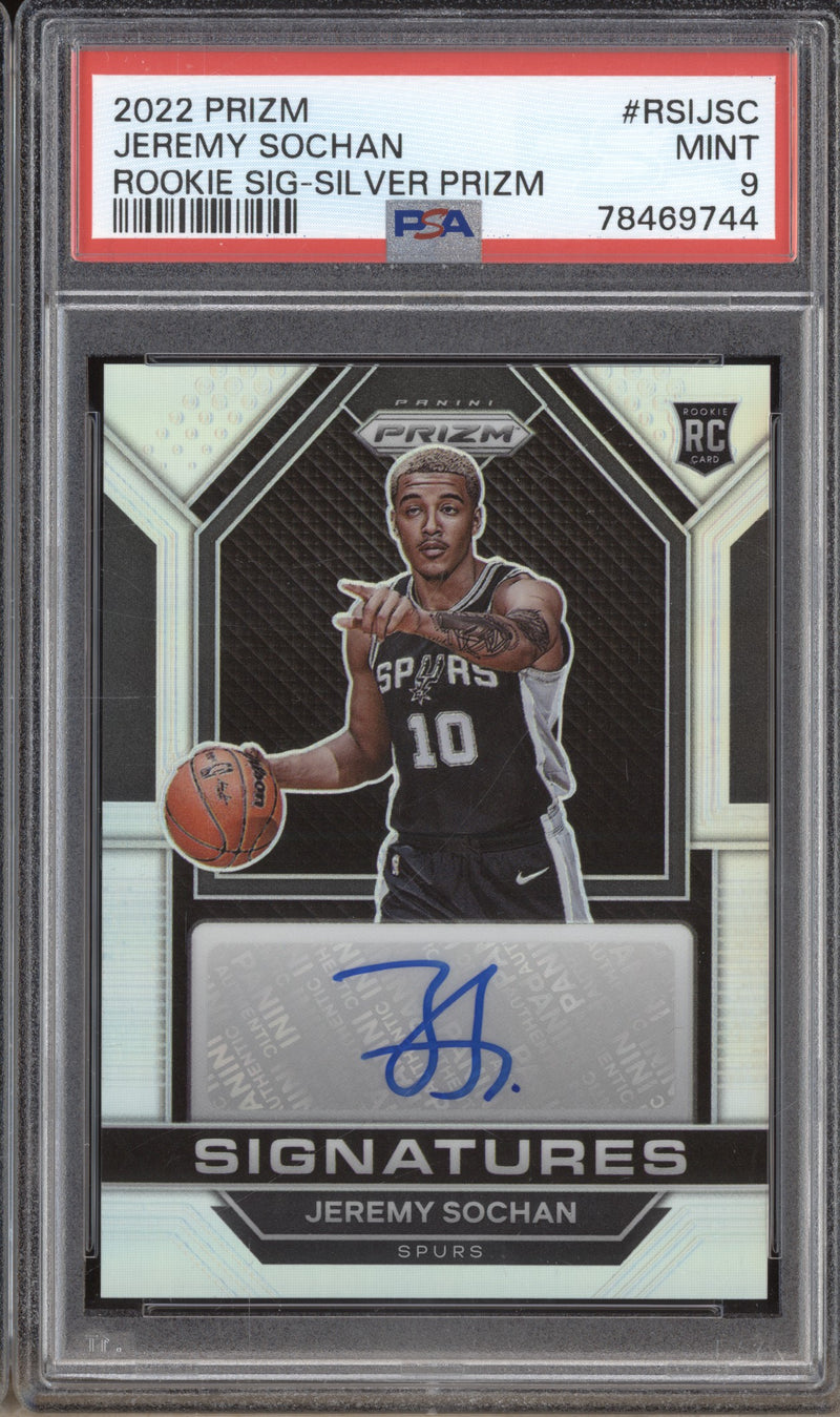 Jeremy Sochan 2022-23 Panini Prizm Rookie Signatures Silver Auto