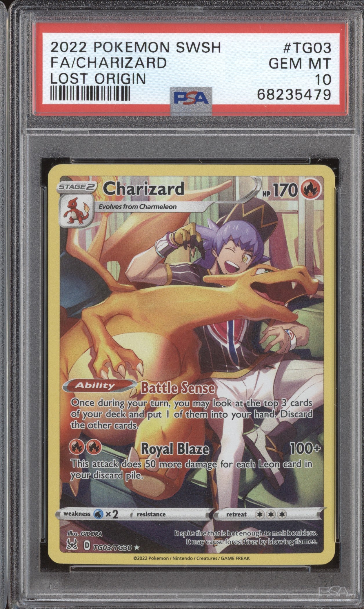 Charizard 2022 Pokemon Lost Origin TG03/TG30 PSA 10 - The Hobby