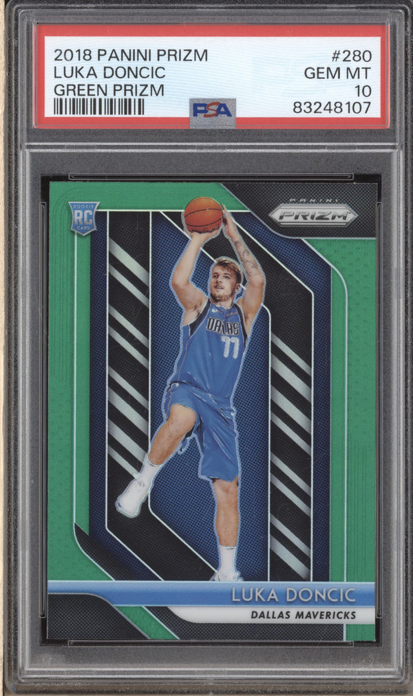 Luka Doncic 2018-19 Panini Prizm 280 Green RC PSA 10