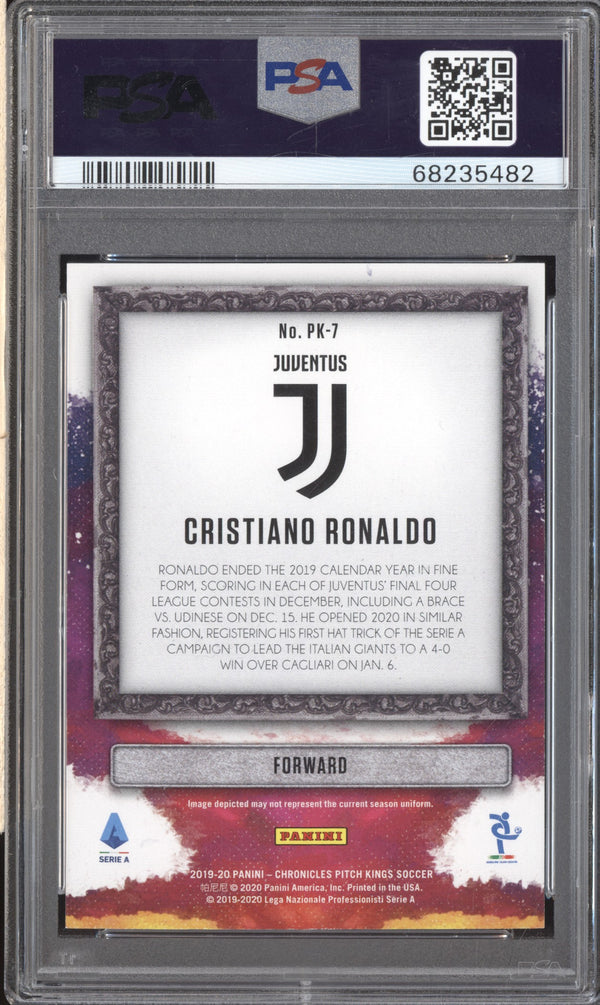 Cristiano Ronaldo 2019-20 Panini Chronicles Soccer PK-7 Pitch Kings PSA 10