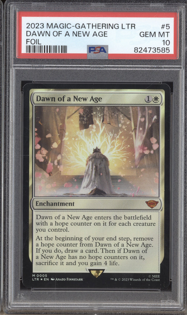 Dawn of a New Age 2023 Magic The Gathering LOTR 5 Foil PSA 10