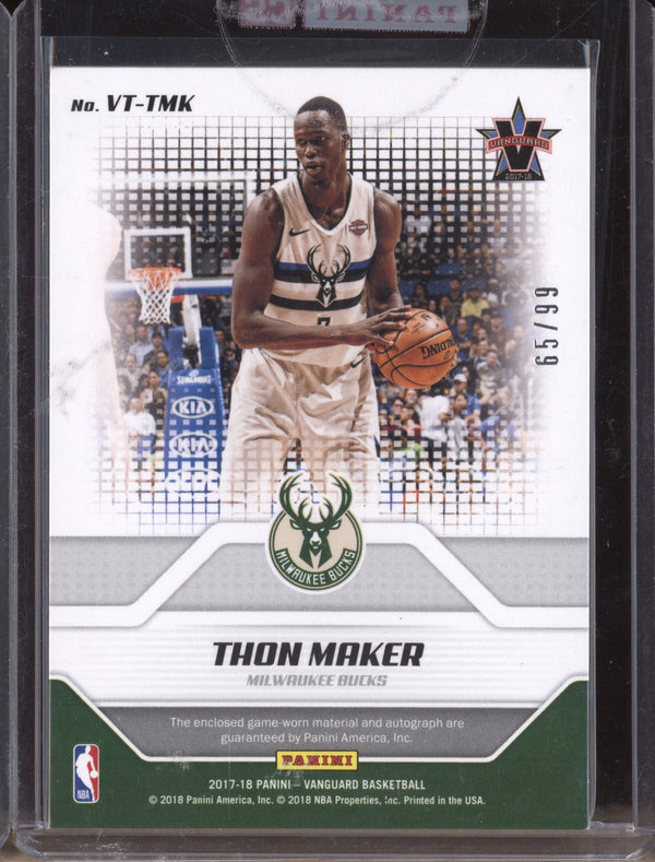 Thon Maker 2017-18 Panini Vanguard VT-TMK V-Team Signatures Swatches 65/99