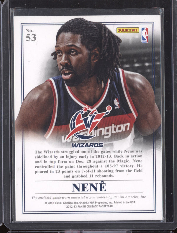 Nene 2012-13 Panini Crusade 53 Majestic Jersey