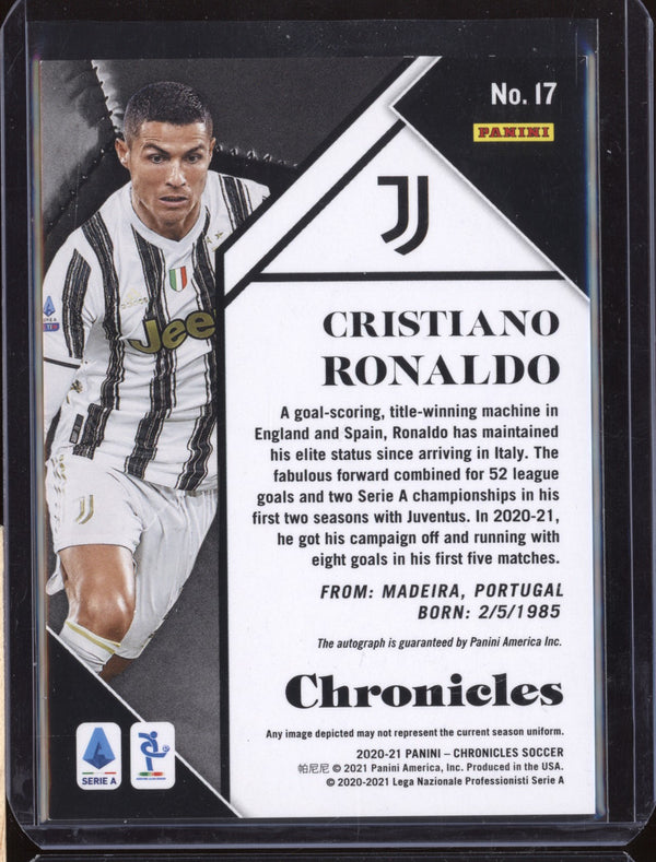 Cristiano Ronaldo 2020-21 Panini Chronicles Soccer 17 Serie A Auto 60/74
