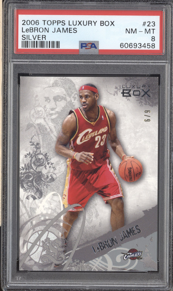 LeBron James 2006-07 Topps Luxury Box 23 Silver 6/9 PSA 8 RKO