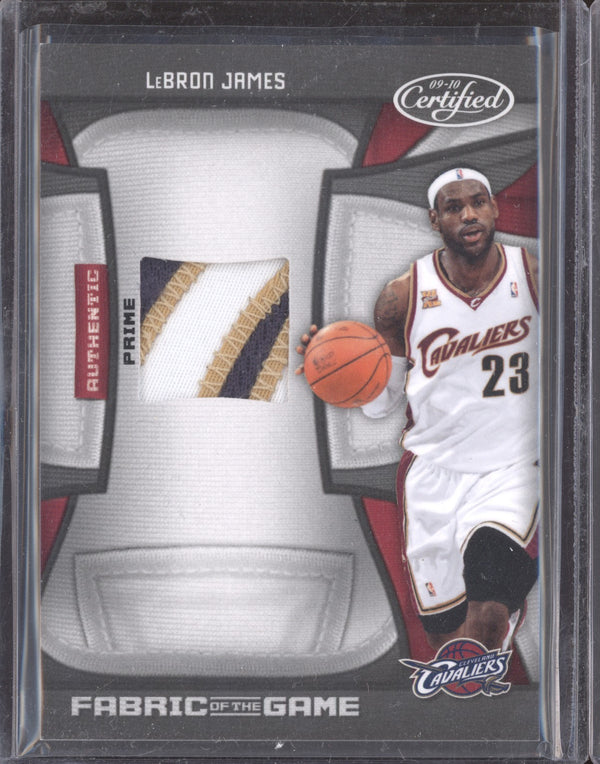 LeBron James 2009-10 Panini Certified Fabric of the Game Prime Patch 7/10  RKO