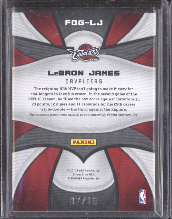 LeBron James 2009-10 Panini Certified Fabric of the Game Prime Patch 7/10  RKO