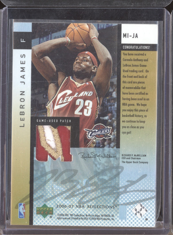 LeBron James Carmelo Anthony 2006-07 UD Reflections Mirror Images Prime /50  RKO