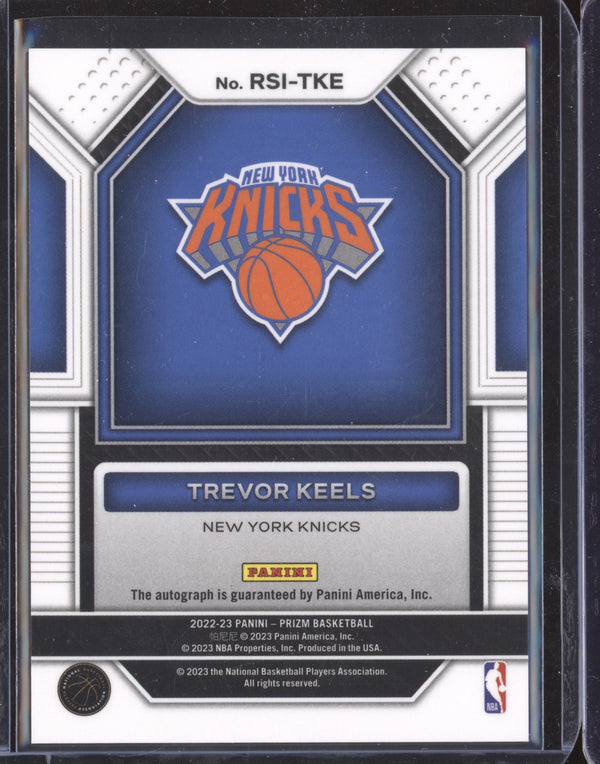 Trevor Keels 2022-23 Panini Prizm RSI-TKE Rookie Signatures RC