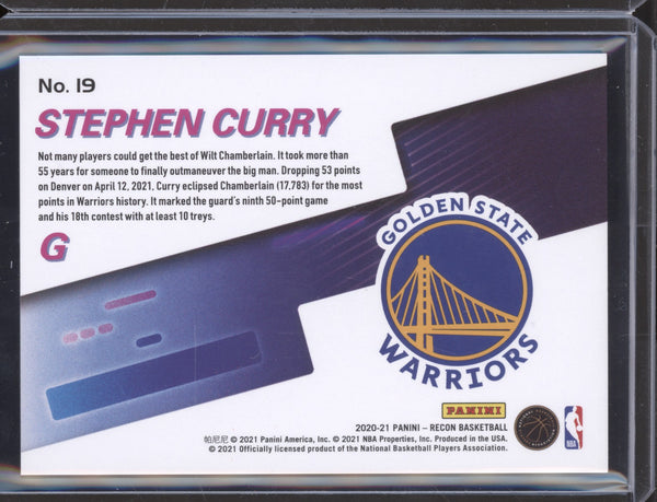 Stephen Curry 2020-21 Panini  Recon 19 Maneuvers