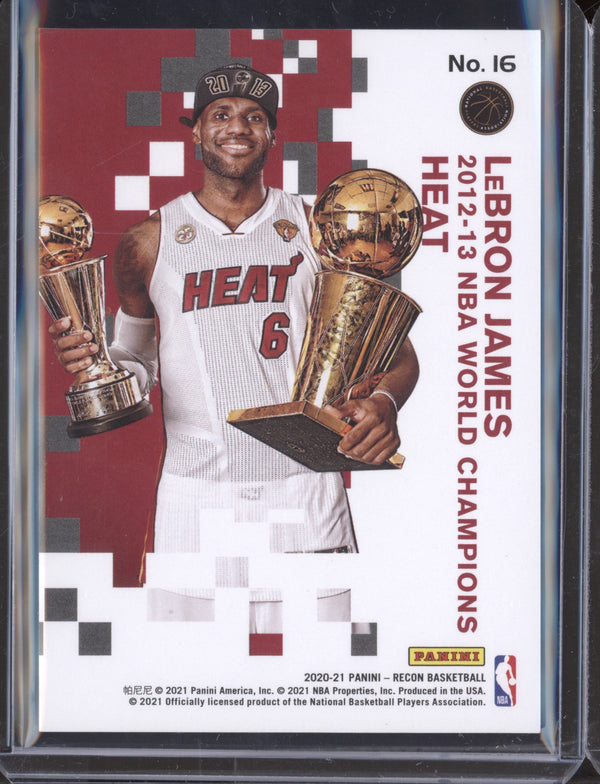 Lebron James 2020-21 Panini  Recon 16 Eyes on the Prize