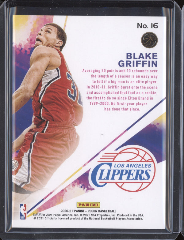 Blake Griffin 2020-21 Panini  Recon 16 Rookie Review Blue 97/99