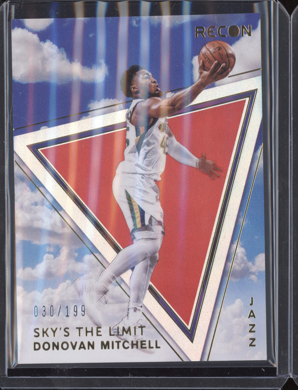 Donovan Mitchell 2020-21 Panini  Recon 10 Skys The Limit Red 30/199