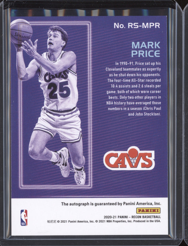 Mark Price 2020-21 Panini  Recon RS-MPR Recon Signatures