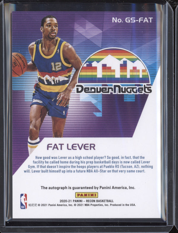 Fat Lever 2020-21 Panini  Recon GS-FAT Glorified Signatures