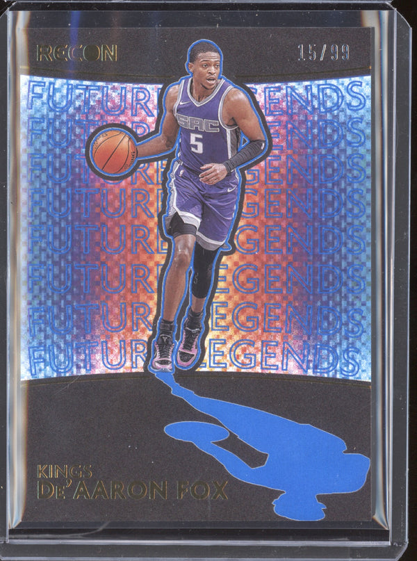 De'Aaron Fox 2020-21 Panini  Recon 25 Future Legends Blue 15/99