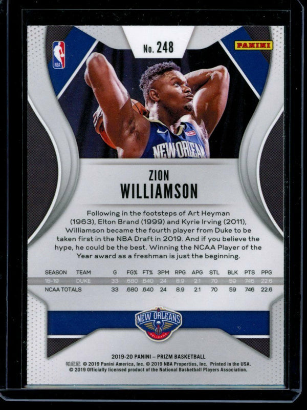 Zion Williamson 2019-20 Panini Prizm Rookie Base