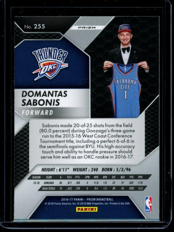 Domantas Sabonis 2016-17 Panini Prizm Silver Prizm RC