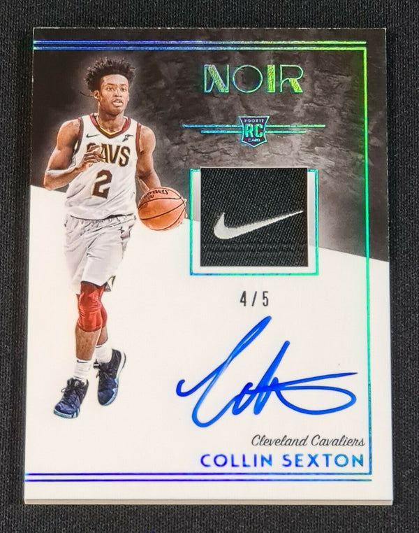 Collin Sexton 2018-19 Panini Noir Rookie Tag Autograph 4/5 Nike Swoosh