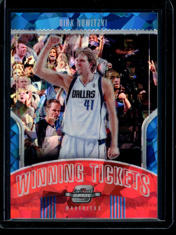 Dirk Nowitzki 2018-19 Panini Contenders Optic Blue Cracked ice